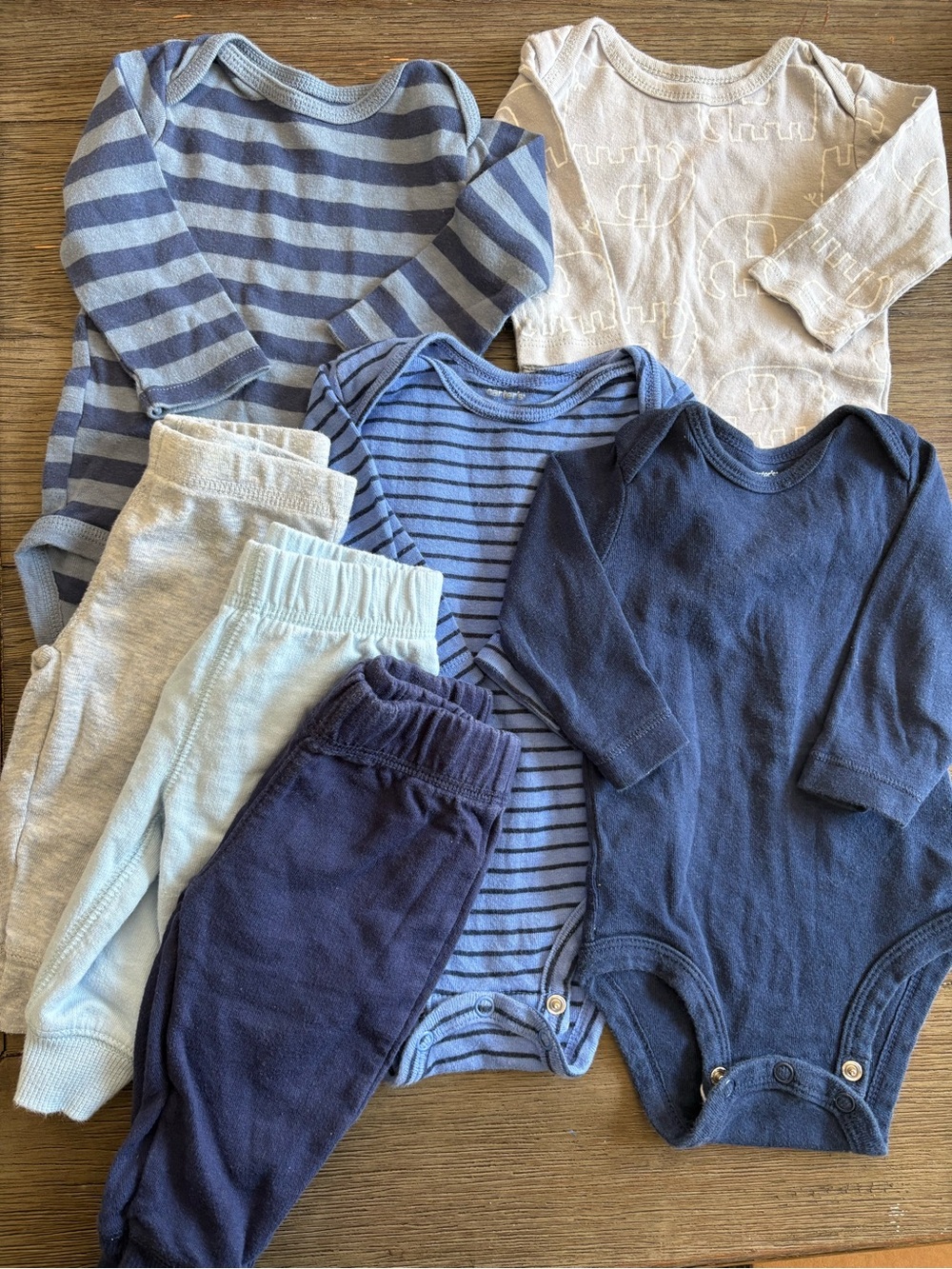 Gerber & Carter’s Baby One-Piece Bodysuit & Pants Coordinating Sets- 3m